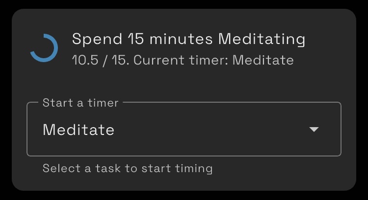 Spent 15 minutes Meditating